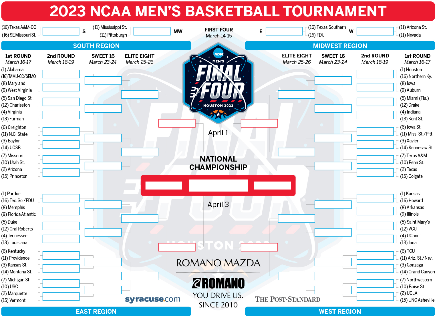 5. Purdue holds the fourth spot in the tournament bracket